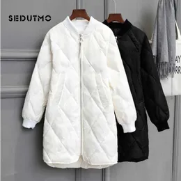 Sedutmo Winter Długie damskie kurtki Ultra Light Duck Down Coat Overize White Puffer Kurtka Slim Autumn Parkas T191125