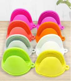 Silicone Oven Mitts Heat Resistant Mini Mitt Pot Holder Microwave Gloves Clips Non-Slip Gripper Cooking Baking Kitchen Tools