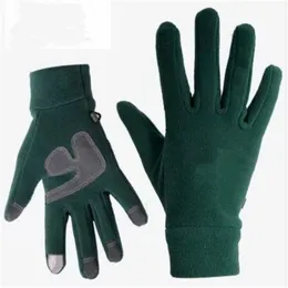 The North Winter Letter Five Fingers Gloves Men Women Wool Touch Screen Glove Hat Outdoor Faceitied Mittens