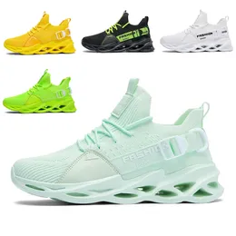 Good quality Non-Brand men women running shoes blade Breathable shoe triple black white Lake green volt orange yellow mens trainer outdoor sports sneakers size 39-46