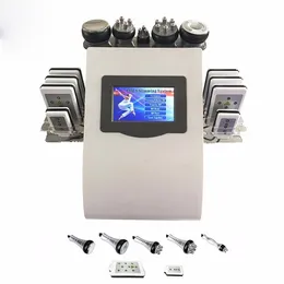 6 In 1 40K Slimming Ultrasound Cavitation Vacuum Radio Frequency 8 Pads lipo Laser Slim Machine