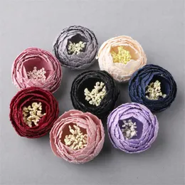 Hair Clips & Barrettes Mini Order 10PCs 3D Fabric Crochet Flowers DIY Jewelry Findings Ornament Accessories Garment Decoration Girls Heaband