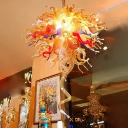 Art Deco Dining Room Light Fixtures Lampor Design Hem Bar Dekoration Handblåst Glas Ljuskristall 24 med 40 tum