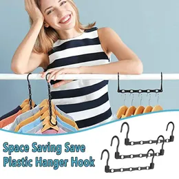 Wieszaki Regały 10 Pack Odzież Organizator Szafy Oszczędzanie miejsca Zapisz Plastic Hanger Hook ma dwie metody wiszące