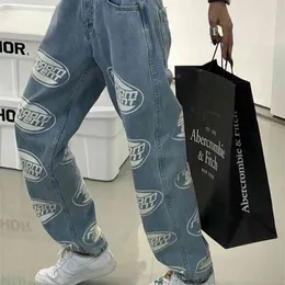 biggorange byxor kvinnliga kvinnors jeans stora storlek kvinnor hög midja mamma rippade stränga byxor 210922