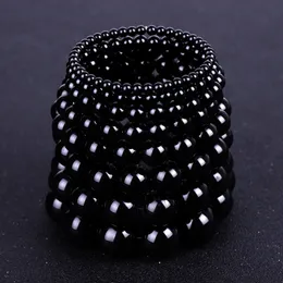 Bijoux de Mode Orthographie plus Nachahmung Obsidienne Armband Bouddhiste Primédtiction Transférable Pierre Noire Achat Paare SchmucksachenBrac