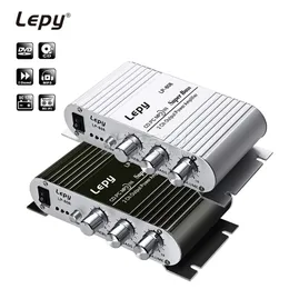 LP-808 LEPYミニカーパワーアンプデジタルプレーヤーハイファイステレオCD MP3 MP4 PCスピーカーオートバイホームスーパーベース2-CHオーディオAMP 211011