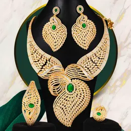 Earrings & Necklace GODKI Big Fashion Luxury 4PCS Bold Bowknot Nigerian Jewelry Sets For Women Wedding Zircon African Bridal Set 2021