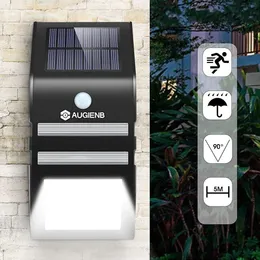 Augienb 33W PIRのモーションセンサーの太陽光発電の無線防水ウォールランプの屋外ガーデン - 黒