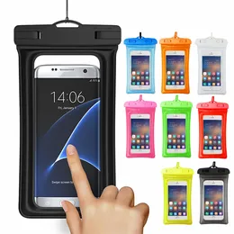 Float Airbag Waterproof Swimming Bag Cases For IPhone 6 7 8 11 12 Pro Max Samsung Htc Android phone Universal