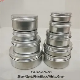 30g 50g 60g 80g 100g 150g barattolo di alluminio crema scatola di latta di metallo nero bianco oro rosa verde argento lozione per il corpo contenitore per imballaggio buona quantità