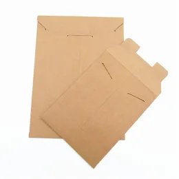 100 sztuk / partia Brązowy Kraft Papier A5 / A4 Uchwyt Dokumentowy Płodziej Plik Torba Pocket Envelope Office Supply Studka