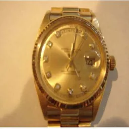 Relógio de pulso de luxo para homem, ouro amarelo 18k, dia, data, relógio presidente, champanhe, diamante, relógios mecânicos automáticos, montre de luxe, para homem