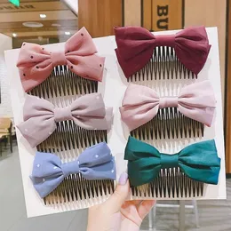 Bow Hair Comb Koreansk version av flickans huvudbonus hårnål kreativ hår tillbehör brud liten presentdekoration