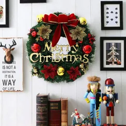 Dekoratif Çiçek Çelenkleri Noel Çelenk El Yapımı Rattan Kolye Garland Alışveriş Merkezi Noel Ağacı Açık/Kapı Dekorasyon Advent Ev
