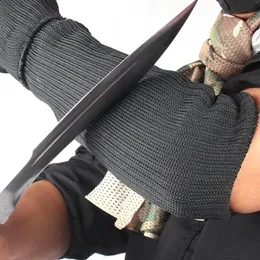 2 pezzi di sicurezza sul lavoro all'aperto manica di protezione del braccio filo di acciaio inossidabile protezione anti-taglio livello 5 ginocchiere anti-taglio per gomito