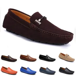 scarpe da guida casual da uomo in pelle doudou suola morbida traspirante marrone chiaro nero navy bianco cioccolato argento giallo grigio scarpe da ginnastica da jogging da passeggio 16-7