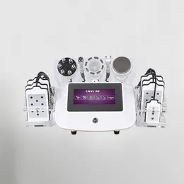 6 I 1 RF Cavitation 40k Vakuum Beauty Machine för att gå ner i vikt S form Lipo Laser Pads Portable S Shape Slimming Machine