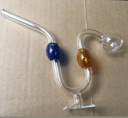 Neues Design Bunte schlangenartige Glaspfeifen Bong Ölbrenner 20 cm großes dickes Glas Tabak Wasserpfeife zum Rauchen von Wasserpfeifen Rohr mit