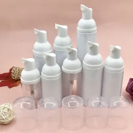 30ml 50 ml 60 ml Plast Soap Dispenser Bottle Clear White Foam Pump Mousses Portable Hand Sanitizer Liquid Lotion Foaming Flaskor för Travel Refillerbar Instant