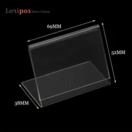 Acrylic Photo Frame Mini Paper Name Card Frame Slant Picture Frames Stand L Crystal Transparent Photo Holder Photo Display Stand