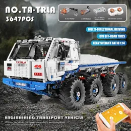 Mold King the Arakawas MOC Tow Off-Road Truck Building Blocks Tatras 813 8x8 Model 13144 High-Tech App RC Car Bricks Kids Christmas Gifts Födelsedagsleksaker