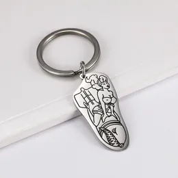 10Pcs/Set Fashion Beauty Shark Charm Key Ring Holder Stainless Steel Keychains Keyring Car Pendant for to Bag Friend Lover Gift