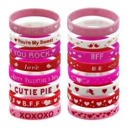 Fedex 8 Styles Silicone Bracelet Party Favor Love Cartoon Bracelet Fashion Jewelry Valentine's Day Gift