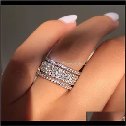 Cluster Full Wheel Diamond Ring Bridal Wedding Engagement Rings For Women Gift Willl And Sandy Fashion Y2Ydo G0Uia