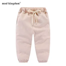 Mudkingdom Solid Color Linen Children Ankle-length Pants for Baby Boys Casual Trousers 210615