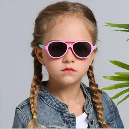 Óculos de sol polarizados de navio rápido Crianças molduras quadradas de óculos flexíveis Baby UV400 Sun Glasses Oculos de Sol Infantil 843