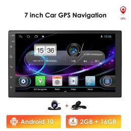 Quad Core 7 '' Ekran dotykowy Android 10 Universal Car Stereo GPS nawigacja Bluetooth Wi -Fi 4G DAB+ OBD SWC DVR FM Map z Cam Mic