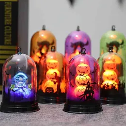할로윈 파티 장식 유령 축제 호박 마녀 가벼운 바 장면 장식 소품 촛대 작은 야간 조명