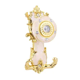 Outra decoração de casa 2pcs estilo europeu Rhinestone Curtain Tiebacks Door Wall Hanger-Golden