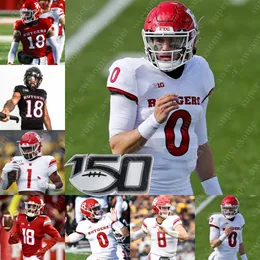 Fotbollströjor Rutgers Scarlet Knights Football Jersey Noah Vedral Bo Melton Aaron Young Isaih Pacheco Olakunle Fatukasi Aron