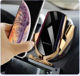 R1 SMART AUTOMATISK CLAMPING CAR TRESLESS LARGARE FÖR IPHONE X XR XS 8 Plus Galaxy S10 S9 Obs 10 Fast Charging Air Vent Mount Telefonhållare