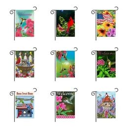 Spring Garden Flag American Outdoor Gardens Animal Flags 30 * 45cm Linen Banner Flagsparty Supplies 11Style T2I51987