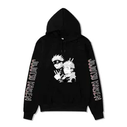 Japoński Anime Manga Jujutsu Kaisen Bluzy Megumi Hoodie Cartoon Streetwear Gojo Satoru Yuji Itadori Bluza Mężczyzna Unisex H1227