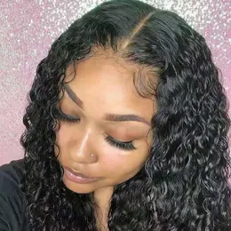 Glueless Lace Front Mänskliga hår Parykar 150 Densitet Brasiliansk HD Genomskinlig Fake Scalp Plocked With Baby Hairs Remy