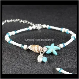 Drop Delivery 2021 Handmade Beads Sandal Anklet Bracelet Foot Jewelry Shell Starfish Anklets For Women Ps0967 E9Wrb