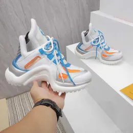 2022 Lüks Tasarımcı Elbise Ayakkabı Lace Up Archlight Pist Beyaz Tüvit Deri Eğitmenler Sneakers ile Kutusu