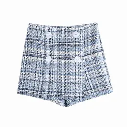 Sweet Women Woolen Cloth Short Skirt Spring-autumn Fashion Ladies High Waist Vintage Female Texture Casual 210515