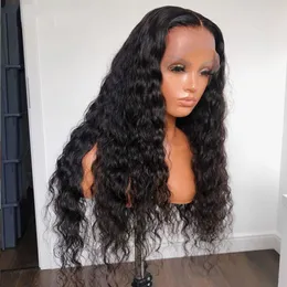 26 Inch Black Small Volume Synthetic Heat Resistant Wig African Women Human Hair Daily Wig 180% Density HD Natural Hairline Cosplayseamless natural