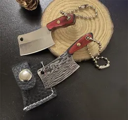 Hooks Rails Multi-function Keyring Small Pocket Knife Keychain Mini Butcher Knives Necklace Emergency Tool Pendant Men gift XB1