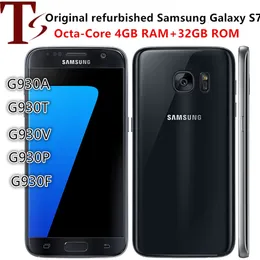 Samsung Galaxy S7 G930F/G930A/G930Vロック解除電話5.1 "32GB ROM 12MPクアッドコアNFC指紋4G LTE Androidスマートフォン1PC DHL