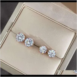 Charm Drop Delivery 2021 Poetry Temperament Rose Gold Earrings Simple Japanese And Korean Small Fresh Lovely Personality Sweet Jewelry Gift Y