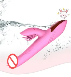 Dorosłych Dildo Wibrator Pussy Licking Vibration Massager G Spot Clitoris Stymulator Masaż Stick Fake Penis Recharge Magiczna różdżka Dorosły Sex Toy Valentine Prezent ZL0092
