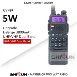 Walkie talkie baofeng uv-5r med 3800mAh batteri dubbla displayband uv5r portable 5W UHF VHF Two Way Radio UV 5R