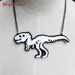 Colares punk de moda para mulheres chocker femme dinossauros links cadeia liga de zinco Charms Boho colar