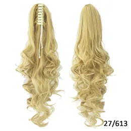 24inch Length Claw Clip On Ponytail Hair Extension Synthetic For Women Pony Tail Hairpiece